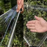 Heavy Duty Clear Vinyl Outdoor Curtain for Patio, Pergola, Porch, Balcony Weatherproof and Waterproof Clear Plastic Enclosure Panel Grommets Ideal for Outdoor Patios Size: [Specified Size]