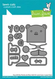 Lawn Fawn Tiny Gift Box Panda And Bear Add-On Die