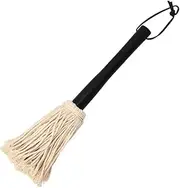 FONDOTIN Convenient Grill Mop with Wooden Handle Versatile BBQ Basting Brush for Grilling Baking and Roasting Easy to Use for Marinades and Sauces