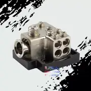 POWER GROUND DISTRIBUTION BLOCK 1/0 or 2 IN & one 4 & four 8 GAUGE OUT AMP