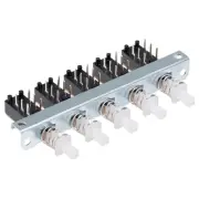 Interlock Push Button Switch Piano Type DPDT 6 Pin 5 Row