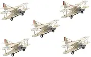 RORPOIR 5pcs Airplane Model Ornament Vintage Plane Model Helicopter Retro Aircraft Airplane Model Toy Aviation Model Airplane Vintage Airplane Decor Airplane Photo Props Toys White Iron