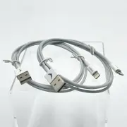 Volant 3ft (1m) Lightning to USB Cable - White Apple certified (2 Pack)