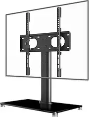 suptek Universal Cantilever Table Top Pedestal TV Stand with Bracket for 17"-55" TVs Holds 40kg Max. VESA 400x400mm Height Adjustable Mount TS001-02