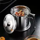 Bacon Grease Container Kitchen Oil Container Can with Strainer.