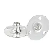 M6 Brad Hole Tee Nut, 24pcs Carbon Steel Round Base T-Nuts, M6x28x1.2mm