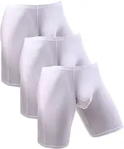 [Maiyifu-GJ] Men's Athletic Lengthen Underwear Mesh U Convex Pouch Boxer Brief Breathable Stretch Cotton Trunks