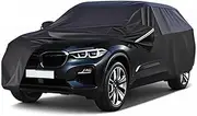 MAIBAOYUAN 5-Layer All-Weather Waterproof Light-Weight Car Cover for BMW X Series.Full Car Cover Outdoor Waterproof Sun Rain Snow Hail Protection,with a Free Storage Bag (Black BMW X1 2016-2022)