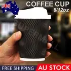 Disposable Coffee Cups With Lids 8OZ 12OZ Thicken Paper Takeaway BPA Free OZ
