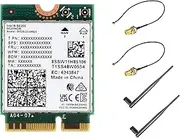 WiFi 7 Wireless Card Wireless BE200 NIC Gigabit Tri-Band Wi-Fi 7 2.4G/5G/6GHz 5800Mbps M.2/NGFF, IEEE 802.11a/b/g/n/ac/be/ax Standard, Bluetooth 5.4, Support Linux, Windows 10/11, etc.