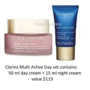 Clarins Multi Active Day Cream Set - New - 50 ml - RRP $119