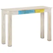 Console Table White 115x35x77 cm Rough Mango Wood vidaXL