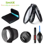 58mm UV CPL ND4 Filter Kit Lens Hood Cap Cleaning Pen For Canon Camera Lenses