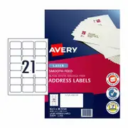 AVERY Laser Label L7160 21Up Pk250