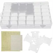 Embroidery Floss Cross Stitch Organizer Box Set, Floss Bobbins, Winding Board, Embroidery Organizer for Craft DIY Sewing Storage