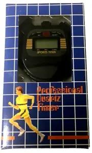 Professional Quartz Timer Stopwatch With Adjustable Lanyard Black & Red New