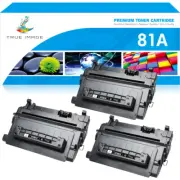 3PK CF281A BK Toner fit for HP 81A LaserJet Enterprise M605dn M605X M606dn M630f