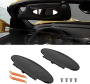 BILLFARO 2Pcs Sun Visor Mirror Cover Replacement,Driver/Passenger Side Sunvisor Vanity Mirror Lid Caps Cover for Porsche 996/997-911 986/987 for Boxster for Cayman 1996-2010