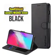 For Samsung Galaxy S10 5G (Not For Standard S10) Case SupRShield Wallet Leather Flip Magnetic Stand Case Cover (Black)