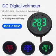 DC 4-100V LED Digital Display Round Voltmeter DC Car Voltage Current Meter Volt