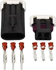 Xiaojiang Store 3 Pin wat/erp/;ro/ofW Automotive Connector Male and Female Connector Head Connector DJ7032Y-1.5-11/21 3P with Terminal(5 Sets)