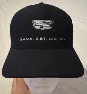 Cadillac Logo Hat Cap Game. Set. Match. US Open 2023 Tennis Adjustable Flexfit