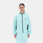Hooded Vector Top Dusty Glitch Aqua