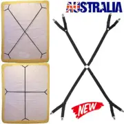 Mattress Suspender Elastic Crisscross Bed Sheet Fasteners Clips Grippers Straps