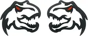 Shenwinfy 2 Pcs Dinosaur T-Rex TRX Emblem for RAM 1500 2500 3500 Charger Challenger (Matte Black Redeye)