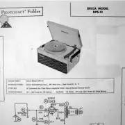 Decca Model DPS-13 Portable Record Player - SAMS Photofact ™ 1962 - New NOS