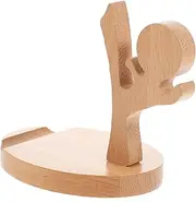 Wood Mobile Phone Holder Desk Stand Phone Tablet Stand Wood Craft Decoration Office Accessory