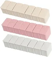 3sets Push Pill Box Medicine Key Pill Organizer Weekly Large Case Seven Long Compartment Travel Pill Organizer Portable Storage Pill Strip Weekly Pill Container Plastic Pp 3pcs*3