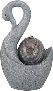 Ewaterfeatures Water Fountain 48cm Swan Sphere EWF3220030 Home Office Garden Decor