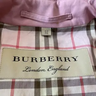 ❤️售出❤️ BURBERRY英國黑標輕薄嘎巴甸Trench長風衣/粉筆粉紅色
