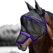 Harrison Howard Maskology Supreme Nylon Framework Microwoven Material UV Resistant Horse Fly Mask Thoroughbred