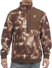 [PUMA] Men's Golf PC Splash Print Fleece Pullover, Espresso Brown, XXL