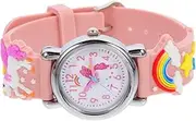 [DEARMAMY] Digital Kids Watch Unicorn Pattern Kids Silicone Wrist Watch Cartoon Analog for Boys Girls Students