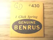 BENRUS GD Watch Part #430 - CLICK SPRING Genuine Factory Replacement