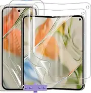 [2+2] Hydrogel Screen Protector for Google Pixel 9 Pro Fold, Electro-weideworld Scratch Resistant HD Clear TPU Screen Protector for Pixel 9 Pro Fold, Support Fingerprint Unlock