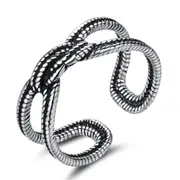 3PCS Copper Jewelry Woman Ring Retro Hollow Opening Size Adjustable Creative Ring
