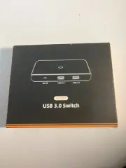 USB 3.0 KVM Switch Selector 4 Port, Switch 2 Computers Sharing 4 USB Devices