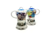 Vintage Fairy Porcelain Ceramic Italian Stove Top Espresso Coffee Maker 3-4Cups 200ml