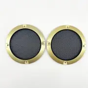 3" Speaker Cover Grill For Car Audio DJ PA Speaker Golden ABS Frame Metal Mesh