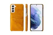For Samsung Galaxy S21+ Plus Case Deluxe Leather Protective Cover Yellow