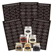 120Pcs Spice/Herb Storage Jar Stickers Cans Decals Self-Adhesive LabelsPW