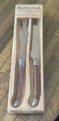 New Barenthal Laguoile Rosewood Carving Set in Wood Case