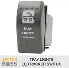 Rocker Switch TRAY LIGHTS - White - LED 4x4 Boat Caravan Marine 12v