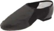 Dance Women'S Neo-Flex Leather and Neoprene Slip on Split Sole Jazz Shoe, Black,