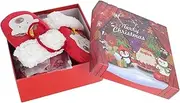 [NOLITOY] Knitted Gloves Hat Scarf Set for Boys and Girls Christmas Winter Xmas Warmth Red Festive Present