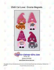 Cat Lover Gnome Magnets-Plastic Canvas Pattern or Kit
